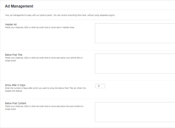 ad management Schema theme review