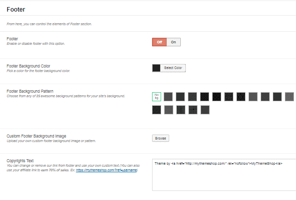 footer Schema theme review