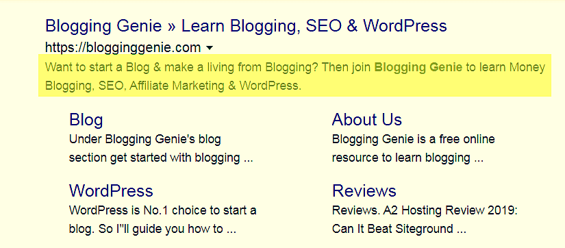 SEO meta description