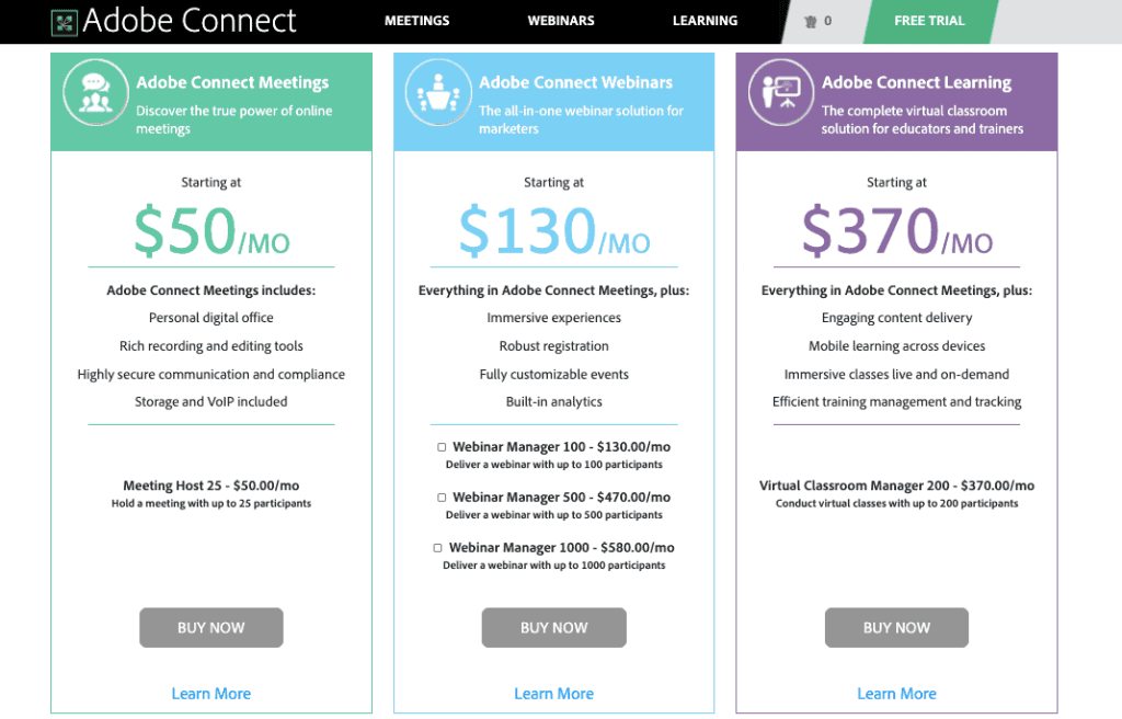 Adobe Connect Price Adobe Connect Price Best Webinar Software