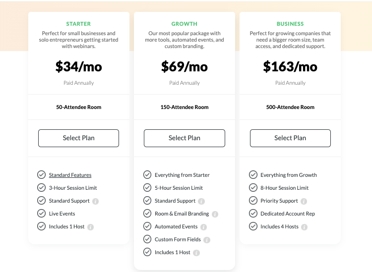 Demio Pricing Demio Pricing Best Webinar Software