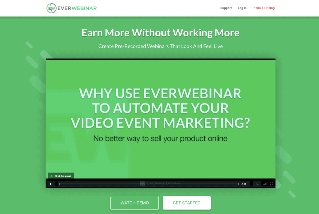 EverWebinar 1 pre-recorded webinar software