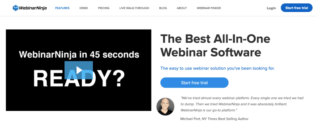 WebinarNinja WebinarNinja automated webinar software