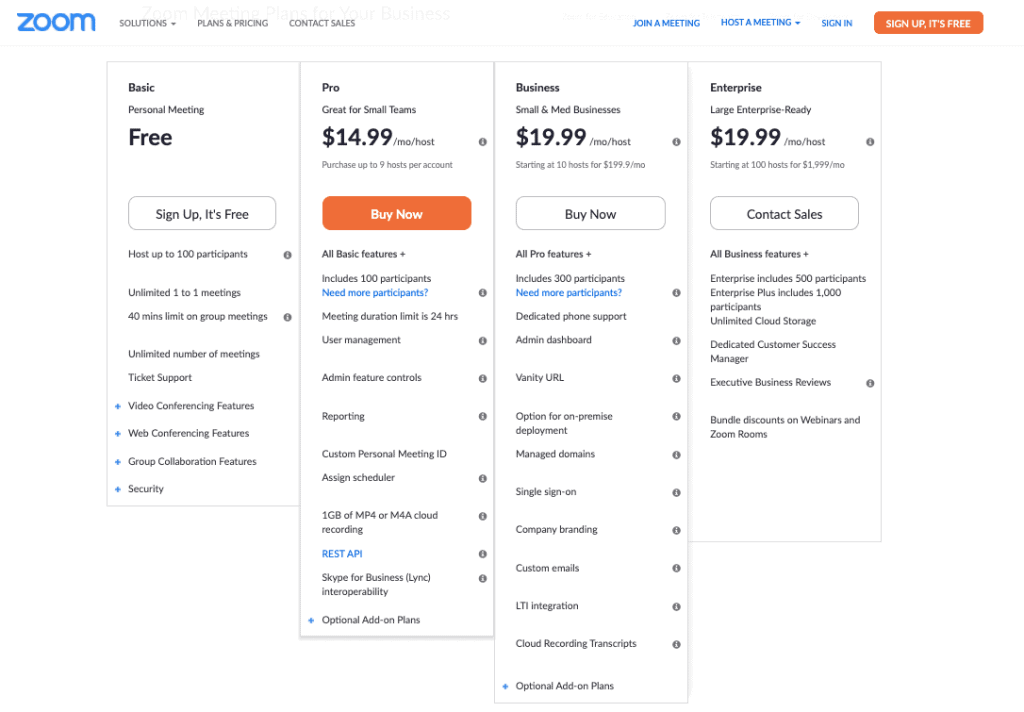 Zoom Pricing Zoom Pricing Best Webinar Software