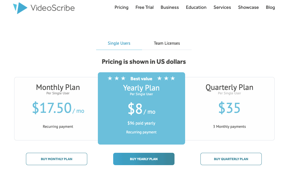 VideoScribe pricing VideoScribe pricing