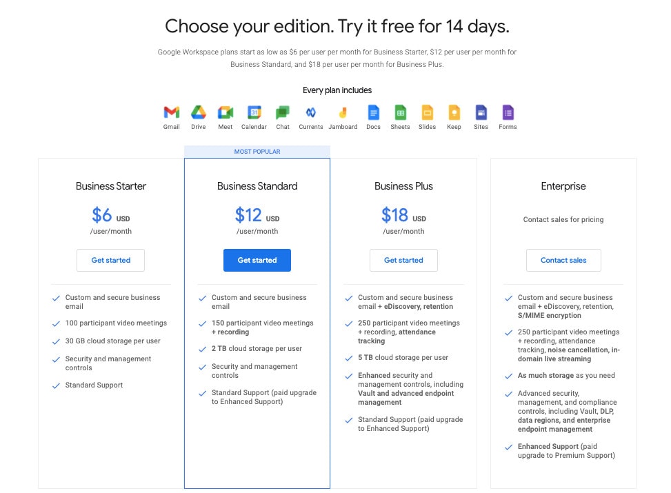 Google Workspace pricing G suite promo code