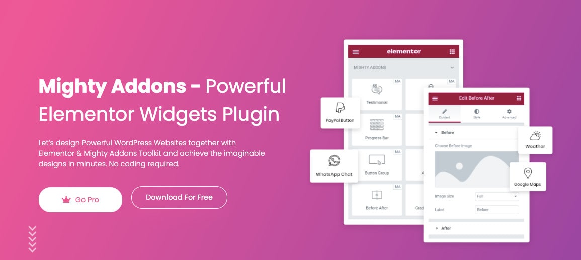 Mighty addons best elementor addons