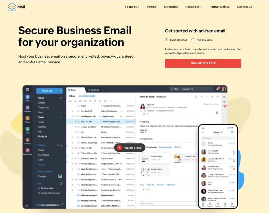 Zoho Mail Zoho Mail email management tool