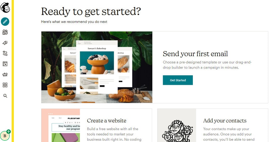 getmai2 Mailchimp interface