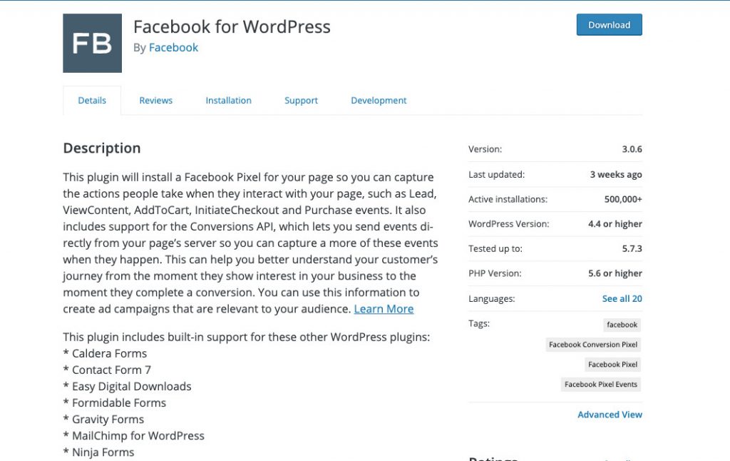 Facebook For WordPress Facebook For WordPress Facebook Pixel WordPress Plugin